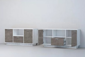 ЭГО Т-2 Тумба бетон светлый/камень темный Диал на цоколе в Тюмени - mebel-tymen.ru | фото